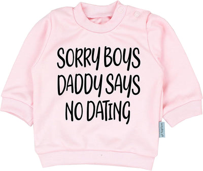 TupTam Baby Mädchen Outfit Langarmshirt mit Print Spruch Babyhose Babykleidung 2teilig 62 Sorry boys