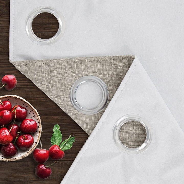 always4u Vorhang Blickdicht 100% mit Ösen, Elegente Gardinen Wohnzimmer Modern Abdunkelnde Vorhänge