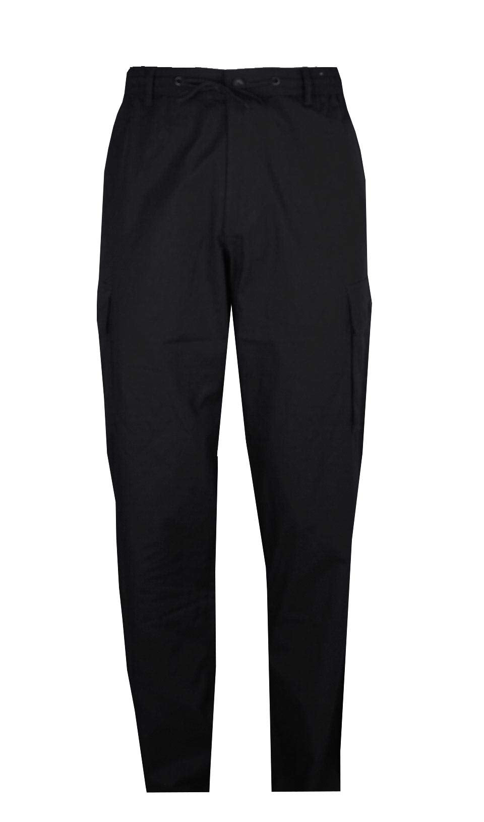 SEA BARRIER Herren-Hose Art Insel Taschoni Elastisch Canvas Baumwolle M - XXXL Schwarz L, Schwarz L