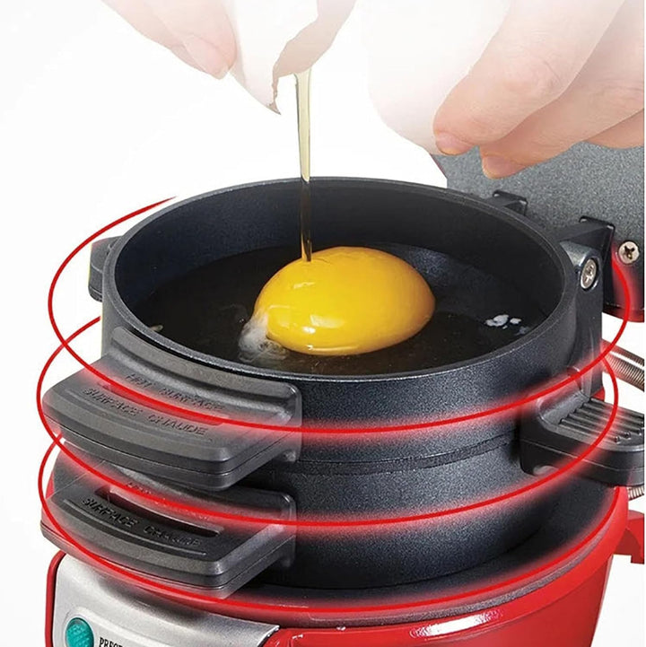 Kommerzielle Burger-Pressmaschine,dualer Frühstücks-Sandwich-Maker mit Abnehmbarer und waschbarer An