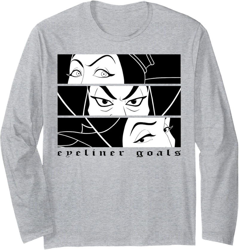 Disney Villains Eyeliner Goals Panels Langarmshirt