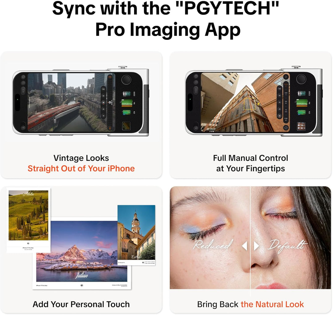 PGYTECH RetroVa All-in-One Ultimate Gift Set für iPhone 17 Pro Max, mit 2.35x Teleobjektiv, Vintage-