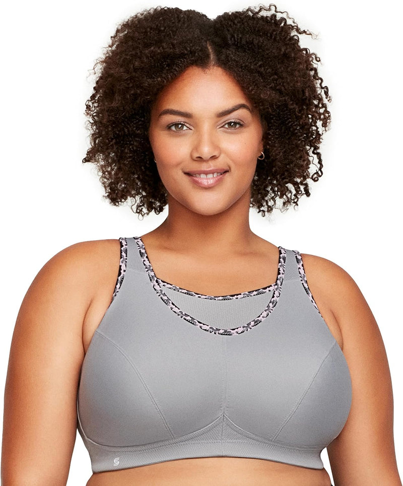 Glamorise Damen Bustier BH mit Perfektem Halt Sports Bra 75C Grau, 75C Grau