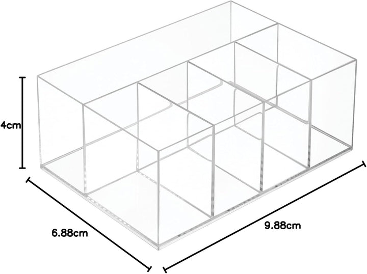 mDesign Kosmetik Organizer – Aufbewahrungsbox mit fünf Fächern für Make-up, Nagellack und Beautyprod