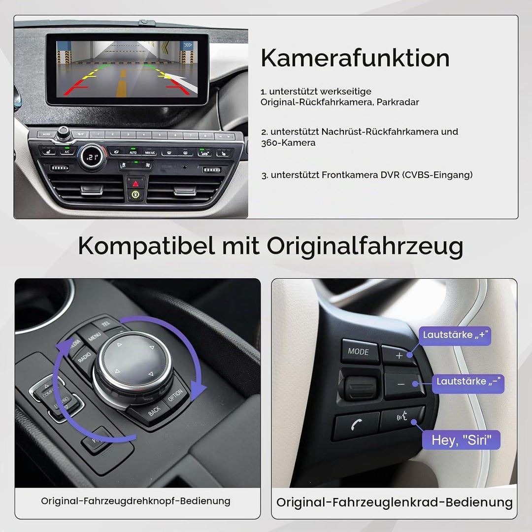 Road Top Wireless Carplay Retrofit Kit Decoder für BMW i3 I01 NBT System 2012-2017 Jahr, Unterstützu