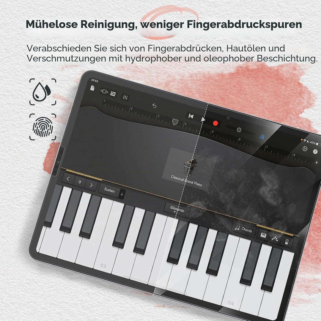 BERSEM 2 Stück Papier Schutzfolie Kompatibel mit iPad Pro 11 Zoll (2022-2018) / iPad Air 5&4 Generat