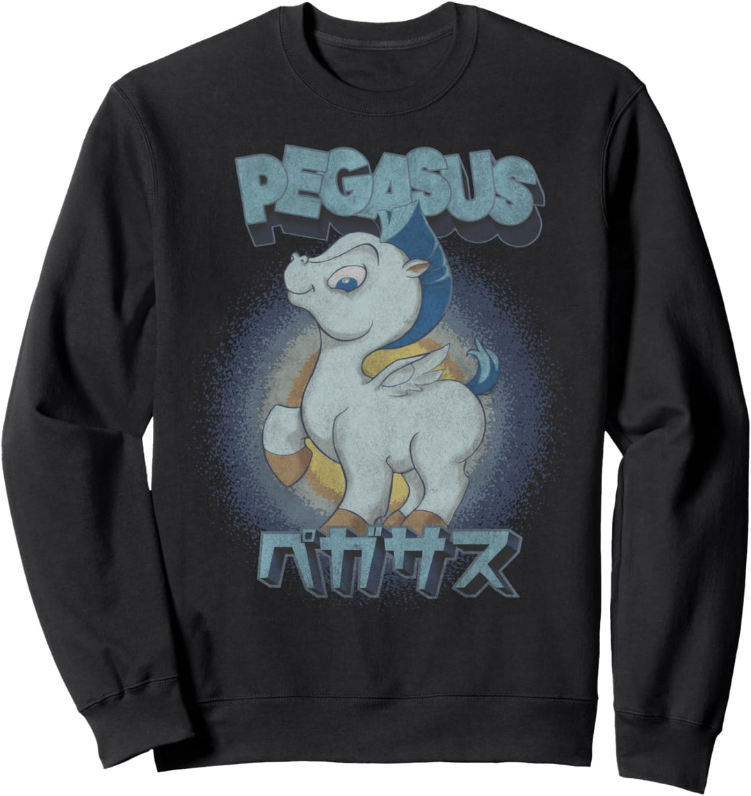 Disney Hercules Pegasus Kanji Portrait Logo Sweatshirt