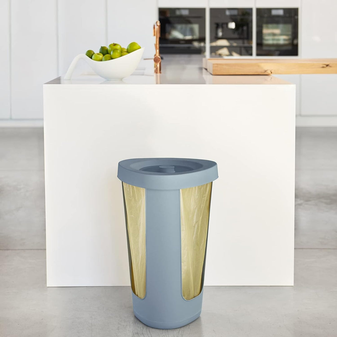 Rotho Fabu 3er-Set Müllsackständer, Kunststoff (PP recycelt), blau, (40 x 40 x 62,1 cm), 3 3 x Mülls