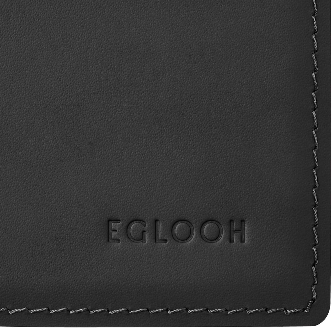 eglooh - Mercurio - Mauspad aus Leder Schwarz cm 25x20 - Mousepad für Schreibtisch und Büro, handwer