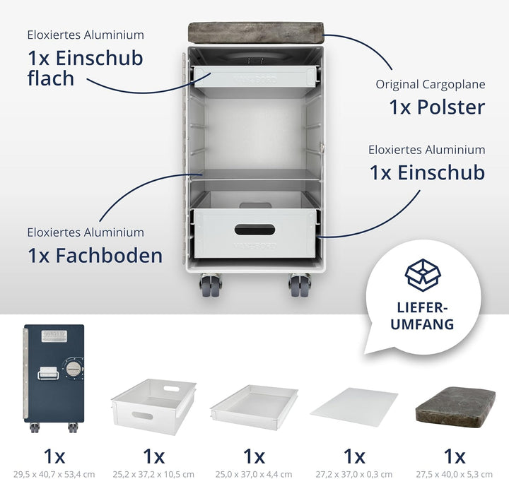 Hocker Schubladenschrank, Rollcontainer, Metallschrank, Büroschrank, Industrial Möbel, Aktenschrank