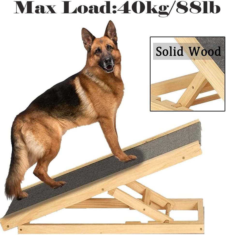 Hunderampe Klappbar, Hundetreppe für Hunde Katzen, Rampe Hund für Auto, Betten, Sofas und Stufen, Ha