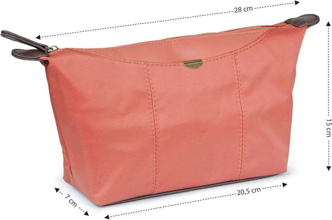 Kinston - Grosse satinierte Mehrzweck-Kulturtasche | Kosmetiktasche für die Reise Federmäppchen in F