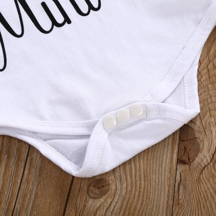Juflam Neugeborene Baby Mädchen Kleidung Mama Sprüche Mama Mini Strampler Top Hose Outfit Set mit St