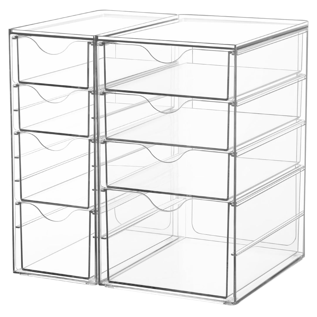 Vtopmart Schreibtisch Organizer mit 8 Schubladen, Büro Organizer, Transparente Desk Organizer für Bü