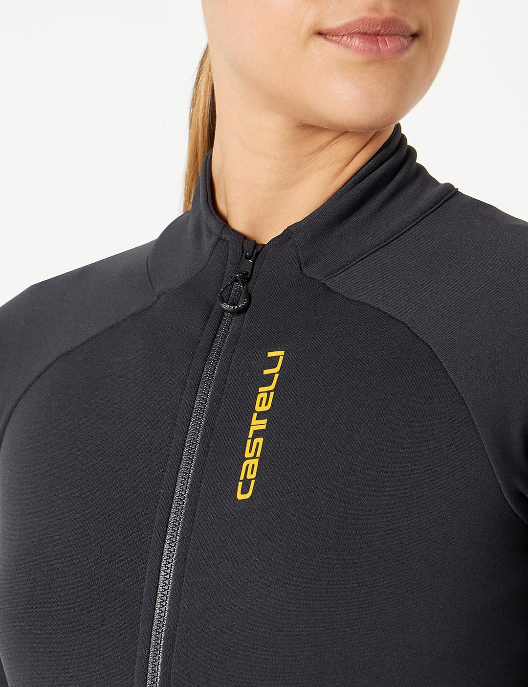CASTELLI Damen Unltd Trail W JRS Sweatshirt M Dunkelgrau/Goldenrod, M Dunkelgrau/Goldenrod