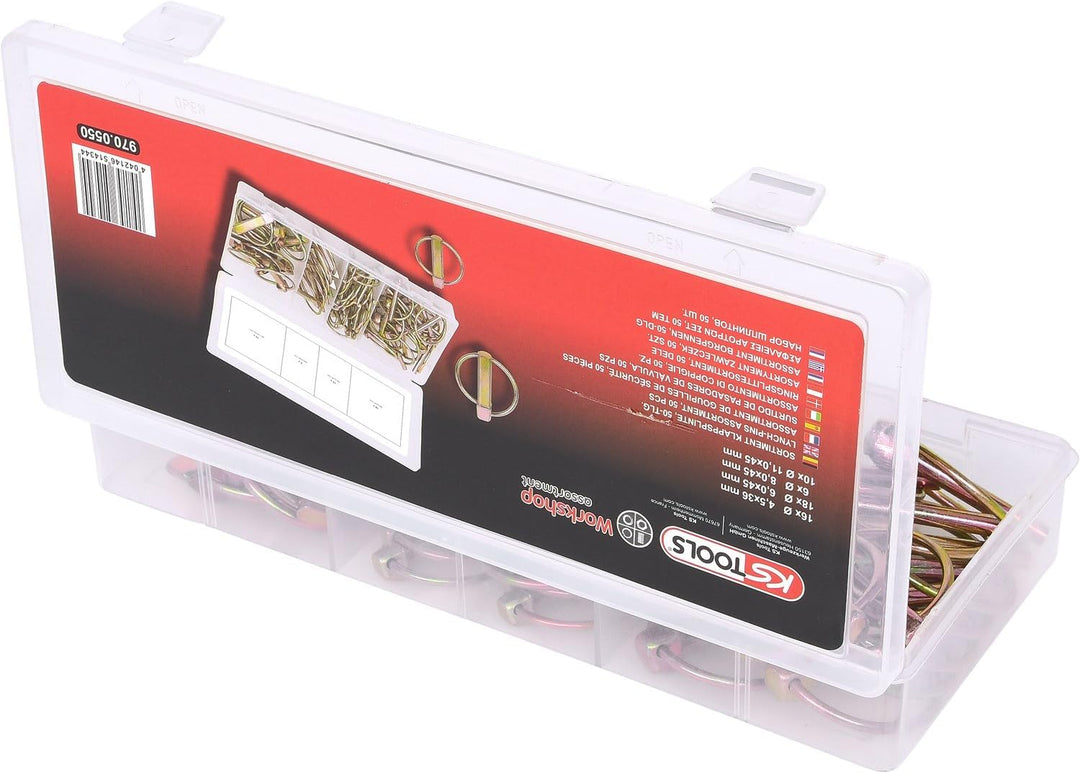 KS Tools 970.0550 Sortiment Klappsplinte, 50-tlg