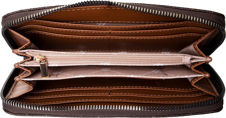 Lazarotti Palermo Geldbörse Damen | Geldbeutel mit Reissverschluss | grosses Portemonnaie 19,5 cm Br