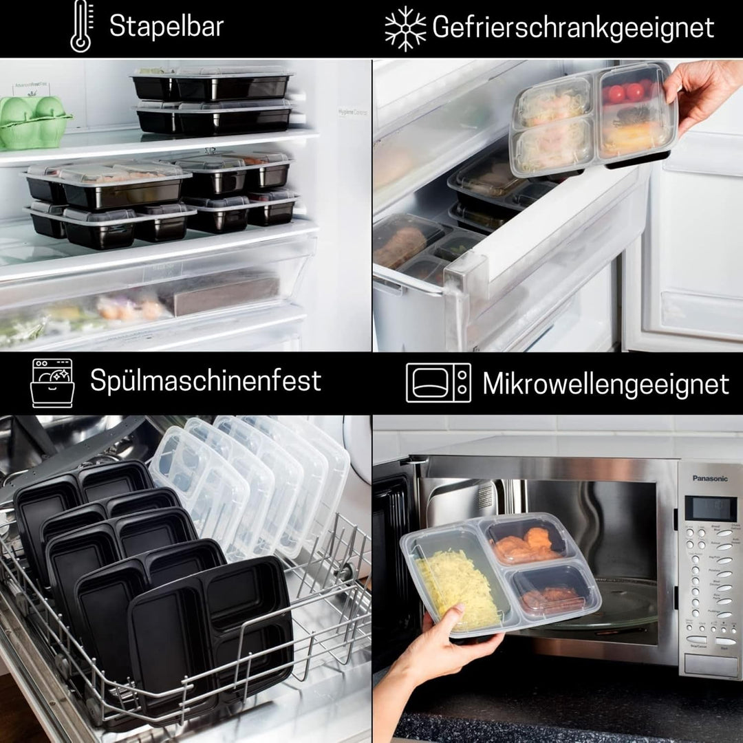 Igluu Meal Prep Boxen mit Deckel (10er-Pack) - wiederverwendbar, mikrowellen-, gefrier-, spülmaschin