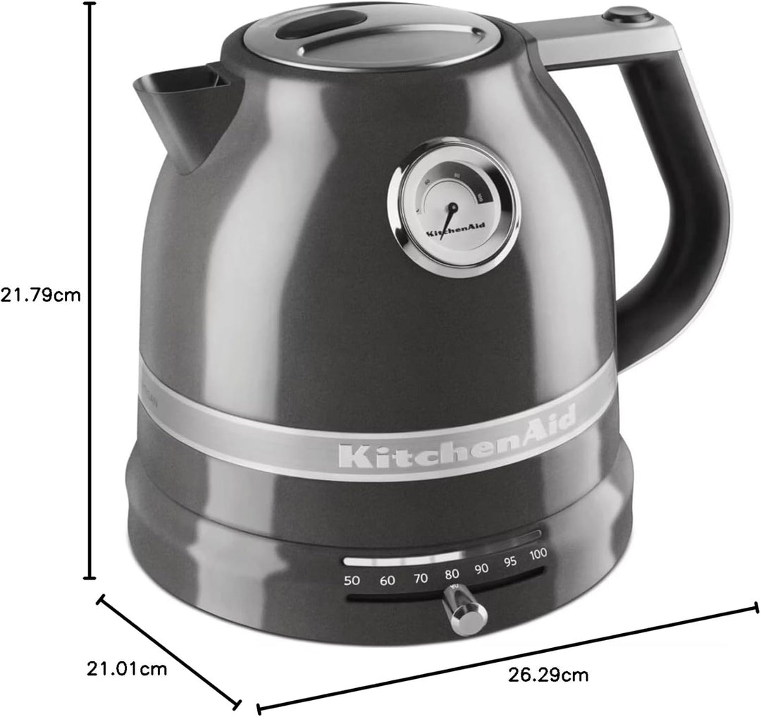 KitchenAid 5KEK1522EMS Wasserkocher Serie Artisan, medallion silber 1.5 Liter Medallion Silver, 1.5