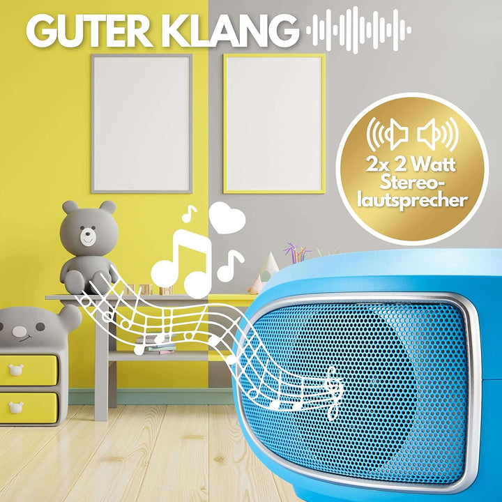 Cyberlux Tragbare Boombox | FM Radio | AUX-In | CD/CD-R | USB | Kopfhöreranschluss | CD-Player | Kin