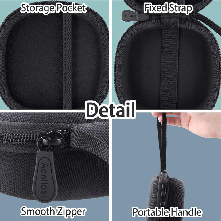 Aenllosi Hart Tasche Hülle für Bose SoundLink Micro Bluetooth Lautsprecher, Nur Tasche(Schwarz) Schw