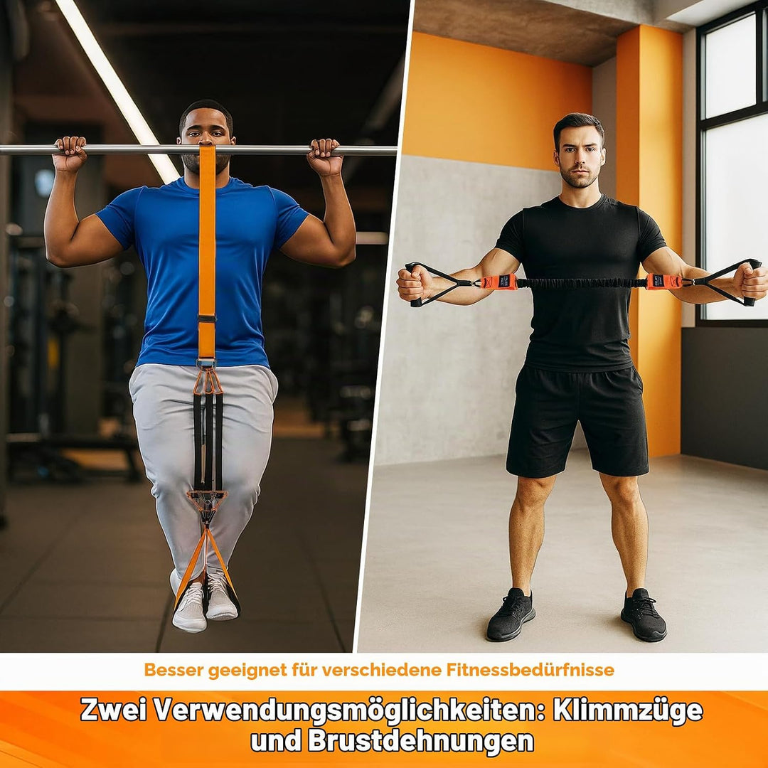 Klimmzug-Hilfsbänder, leistungsstarke, verstellbare Klimmzug-Widerstandsbänder mit drei Klimmzugbänd