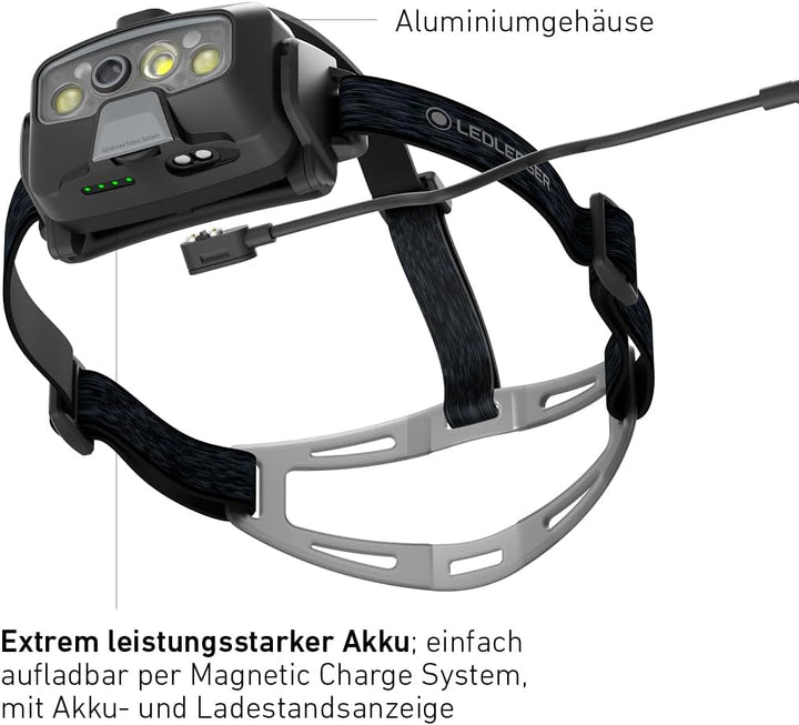Ledlenser HF8R Core Stirnlampe Led wiederaufladbar | LED Kopflampe 1600 Lumen | Adventure Headlights