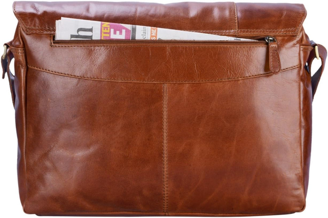 STILORD Vintage Umhängetasche Leder gross für Herren Damen 15.6 Zoll Laptoptasche Unitasche Bürotasc