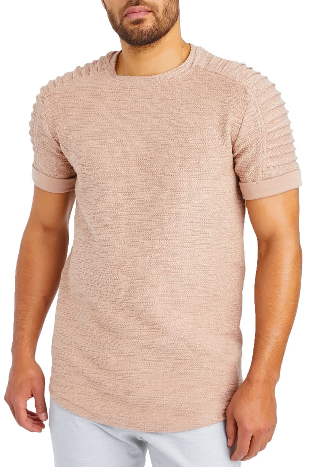 Leif Nelson T-Shirt Herren Sommer mit Rundhals-Ausschnitt, Regular Fit Herren-T-Shirt aus 100% Baumw