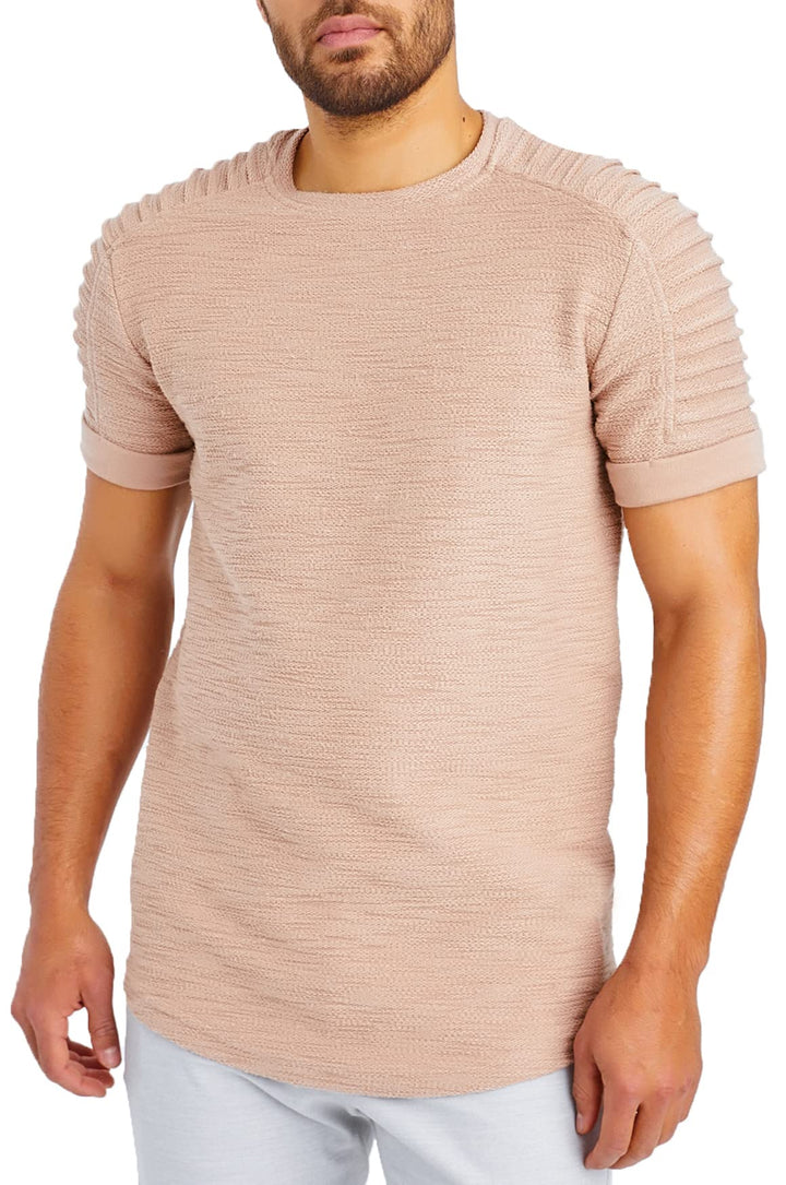 Leif Nelson T-Shirt Herren Sommer mit Rundhals-Ausschnitt, Regular Fit Herren-T-Shirt aus 100% Baumw