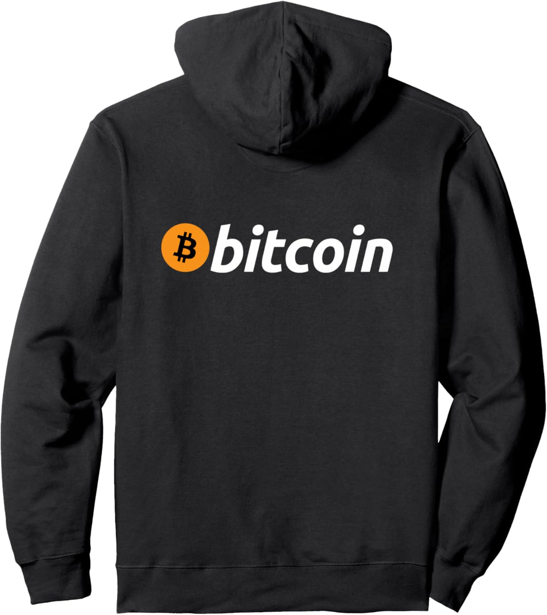 Bitcoin, Symbol, Logo, Zeichen, Schrift, Text, Münze, Hodl Pullover Hoodie