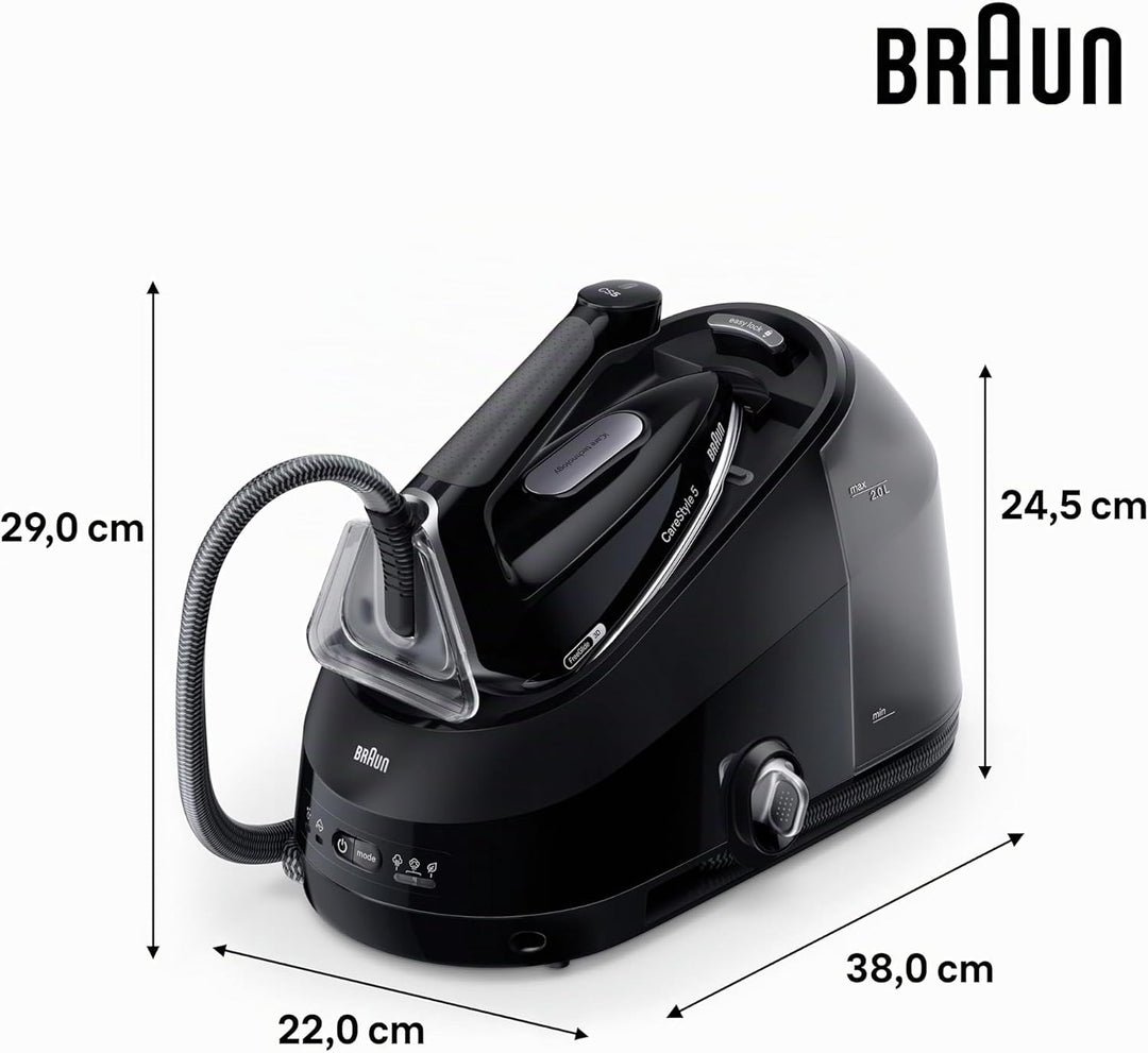 Braun Dampfbügeleisen CareStyle 5 IS5249BK mit FreeGlide 3D, 150 g/min Dampfleistung, schnelle Aufhe