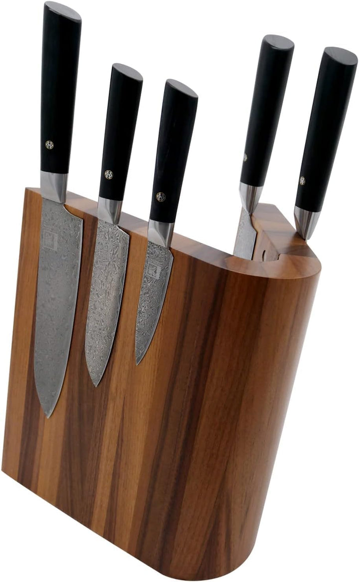 Zayiko exklusiver hochwertiger Design Messerblock Messerbrett ohne Messer für bis zu 10 Kochmesser u