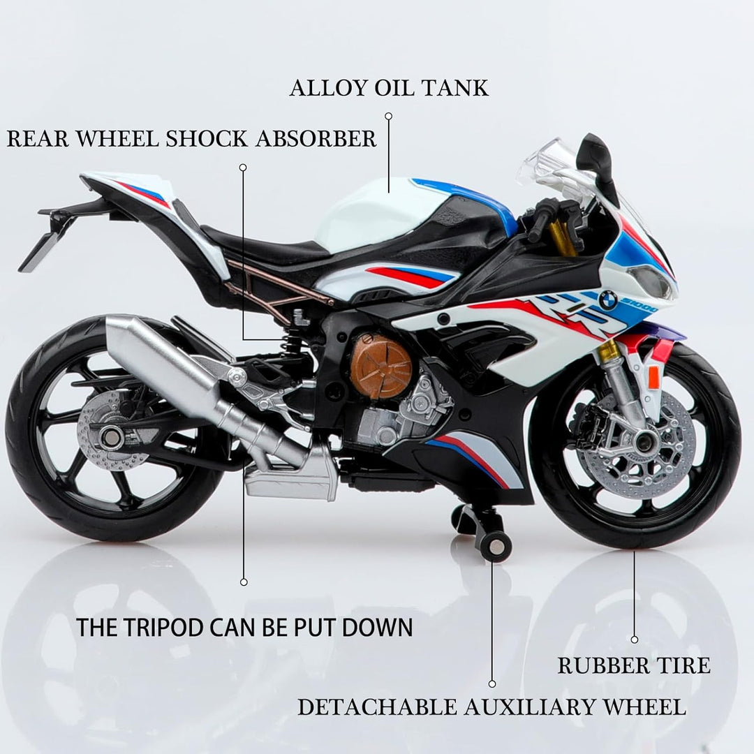 TOKAXI 1/12 Massstab BMW S1000R Diecast Spielzeugmotorräder, BMW Motorradmodell, BMW Motorrad-Spielz