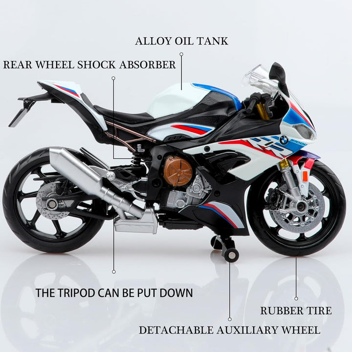 TOKAXI 1/12 Massstab BMW S1000R Diecast Spielzeugmotorräder, BMW Motorradmodell, BMW Motorrad-Spielz