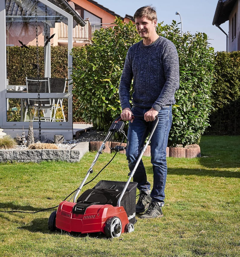 Einhell Elektro-Vertikutierer-Lüfter GC-SA 1231 (1200W, 31cm Arbeitsbreite, klappbarer Holm, 28 L Fa