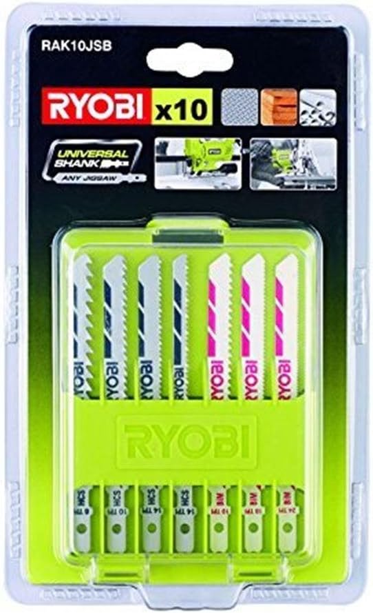 RYOBI Stichsägeblattset RAK10JSB (10-teilig, passend für alle Stichsägen des Ryobi Sortiments, für T