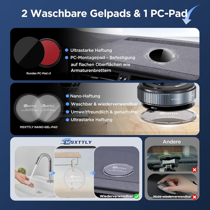 Vakuum Magnetischer Handyhalterung Auto für Magsafe Autohalterung, 2025 Upgraded Vmag-S1 Handyhalter