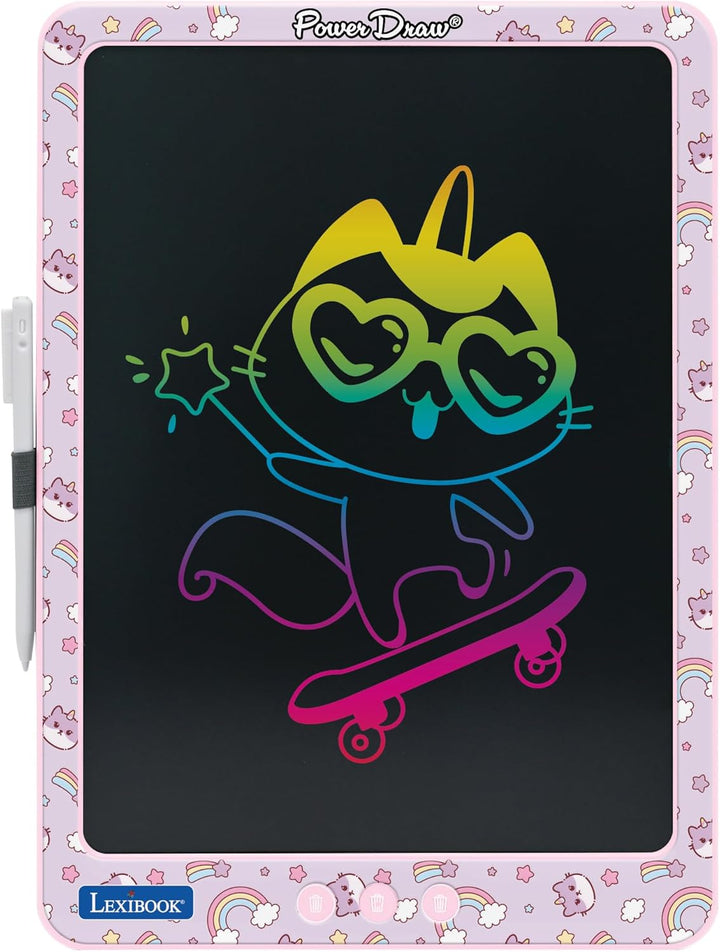 Lexibook, Power Draw®, Elektronische Zeichentafel mit Stift inklusive, Grosses 14’ E-Ink LCD-Display
