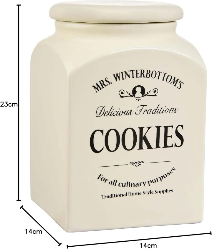 BUTLERS Plätzchendose 3 l -MRS. WINTERBOTTOM'S- Keksdose, Keramikdose mit Deckel im Landhausstil, Vi
