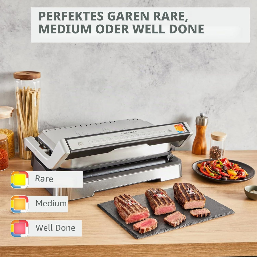 Moulinex Optigrill 4in1 XL, Elektrogrill, Grill und Ofen in einem Gerät, volle Mahlzeit, Kapazität 6