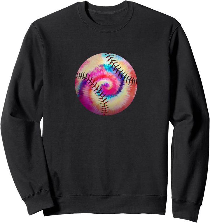 Baseball Hippie Tie Dye Colorful Rainbow Design Gift Sweatshirt