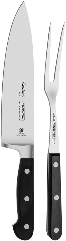 Tramontina Tranchierset CENTURY, 2-teilig, Tranchiermesser, Tranchiergabel, Edelstahl DIN 1.4110, sc