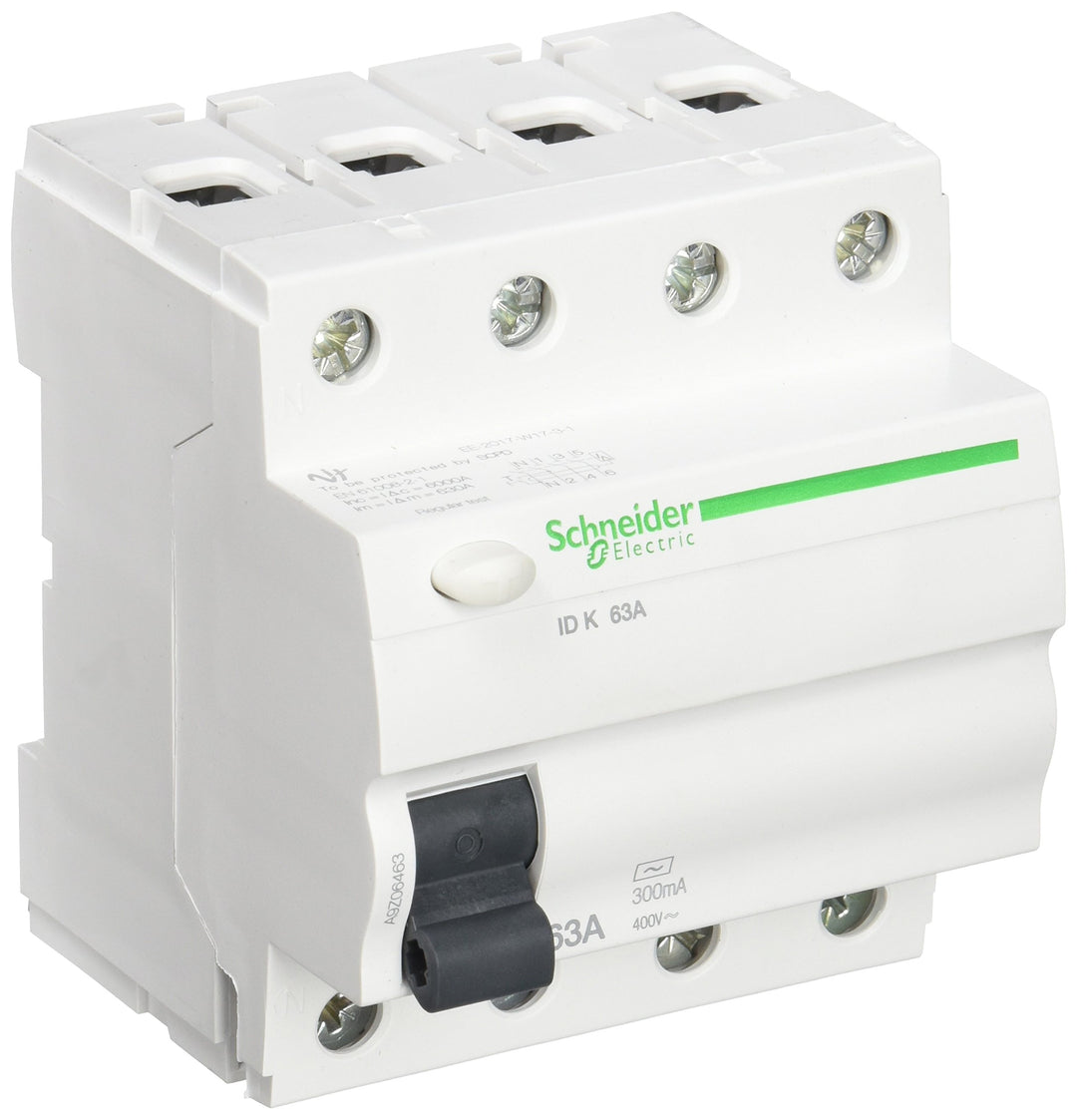 Schneider Electric a9z06463 Fehlerstromschutzschalter, 4P, 63 A, 300 mA, AC, White