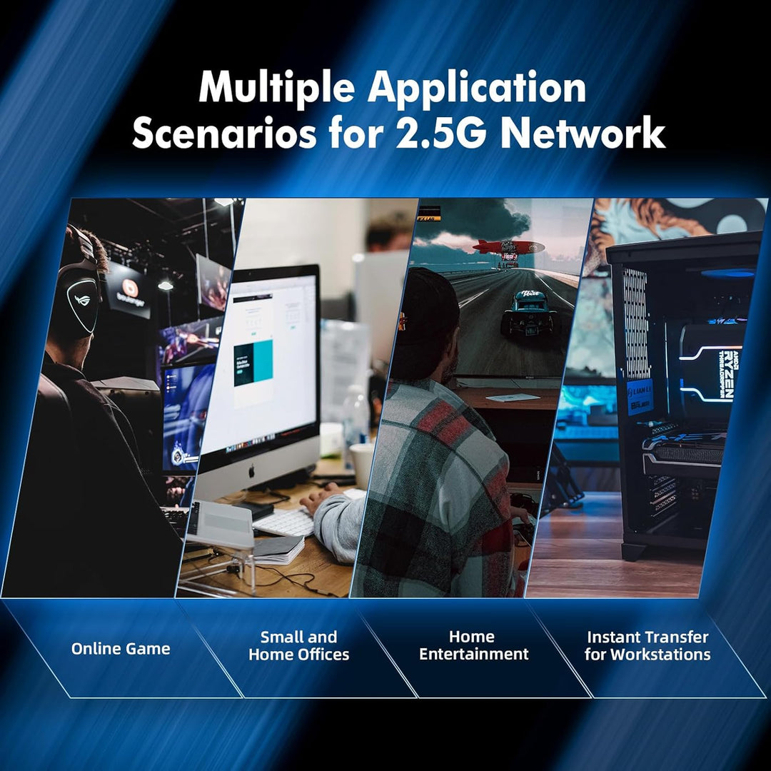 MokerLink 4 Port 2.5G Ethernet Switch mit 2x10G SFP+ Slot, 4x2.5G RJ45 Ports kompatibel mit 100/1000