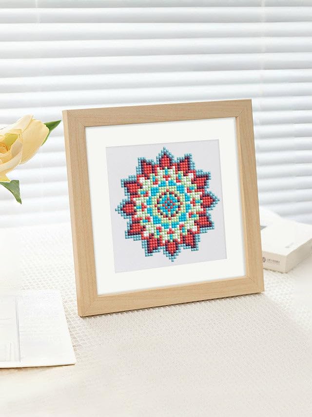 Figured'Art Mini Serie Diamond Painting Erwachsene - Mandalas - Premium-Box mit 12 Stück 15x15 cm 5D
