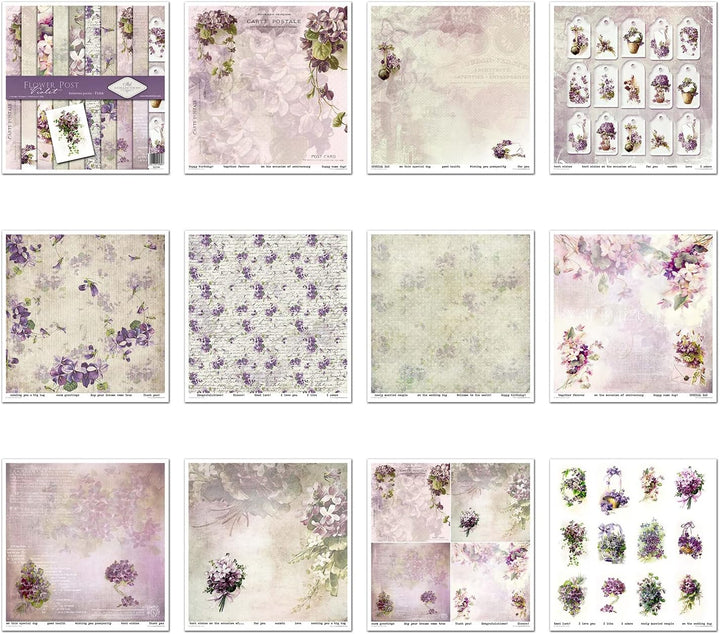 ITD Collection - Scrapbook Papier - Scrapbooking Set - Motivpapier zum Basteln - Dekorpapier 12x12 i