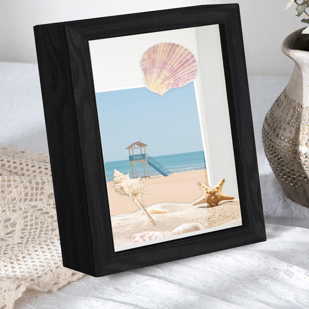 Anhow 2er 3D Bilderrahmen zum Befüllen, A4 3D Bilderrahmen Tiefer Objektrahmen 20 x 30 cm mit Transp