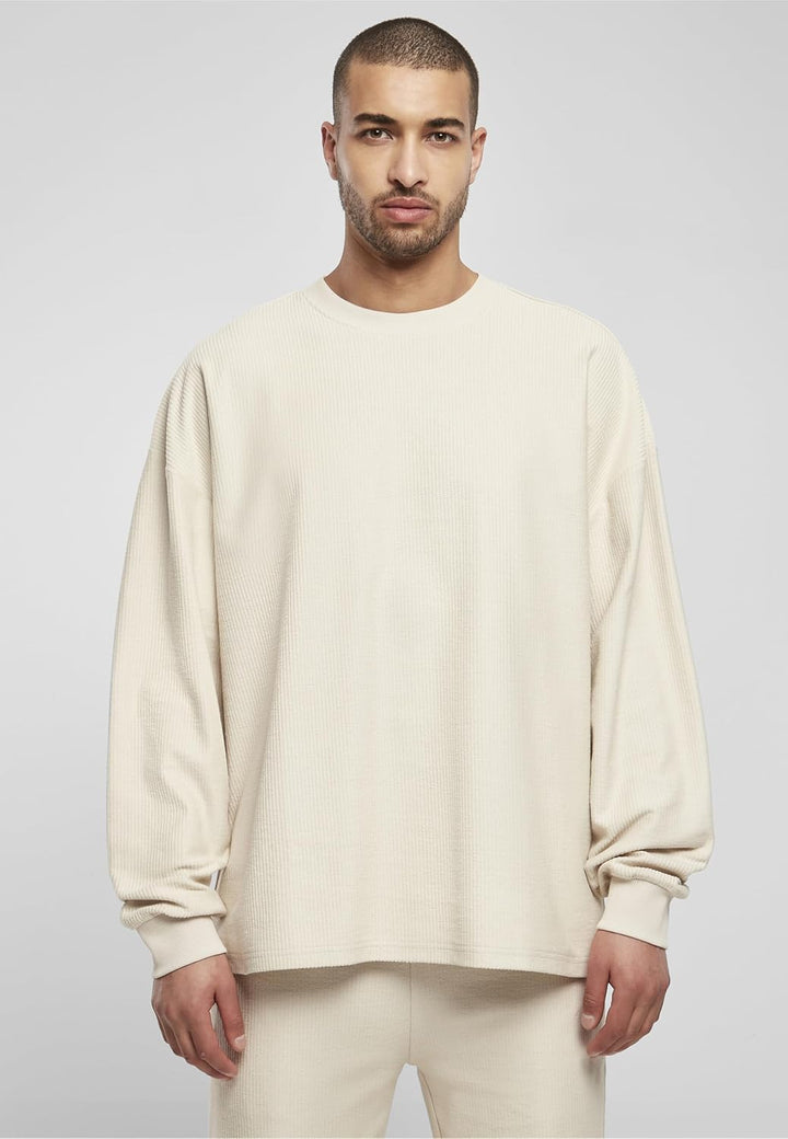 Urban Classics Herren Sweatshirt Rib Terry Boxy Crew, Pullover für Männer in Oversized Optik, in 2 F