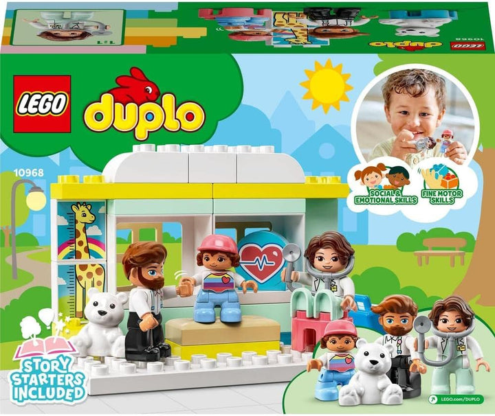 LEGO 10968 DUPLO Arztbesuch, Lernspielzeug für Kleinkinder, Spielzeug für Mädchen und Jungen ab 2 Ja